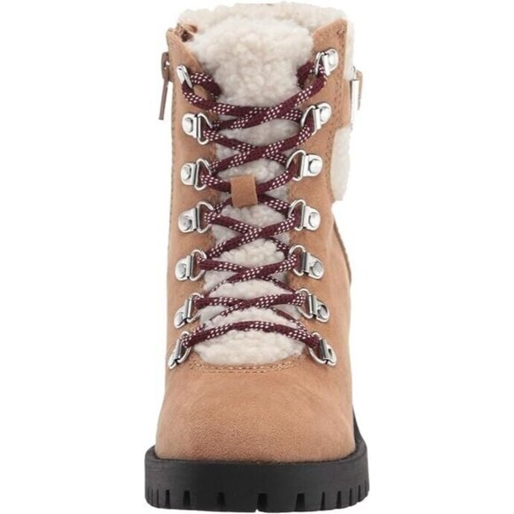 Madden Girl Women's Hayess Faux Fur Fashion Boot Sand Fabric Size US 8 - Picture 6 of 8